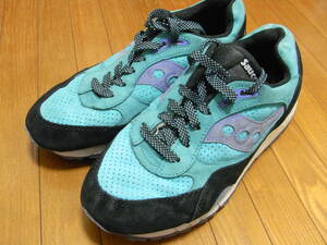 Saucony サッカニー SHADOW6000 シャドウ レザー スニーカー ブルー メンズ 25.5cm USA8 UK7 EUR41