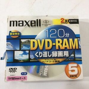 【11/26最終処分】未使用品 maxell マクセル DVD-RAM 5枚 セット くり返し録画用 うす型 5㎜ケース AA0802小2200/0906