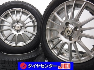 15インチ IG50+ 185/65R15 5.5J+42 100 ノート/デミオ バリ溝 中古スタッドレスタイヤホイール【4本セット】送料無料(ASA15-0656）