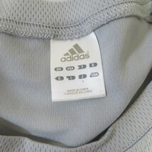 古着 メンズL adidas/アディダス ポリエステルTシャツ 半袖 スポーツ ジョギング トレーニング グレー 821863_画像6