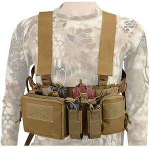  airsoft chest lig magazine pouch Tactical Vest light weight light weight Brown KRB251