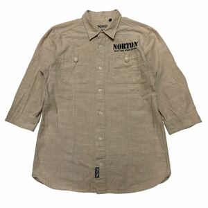 Norton Norton 7 минут длина рубашка вышивка бежевый M