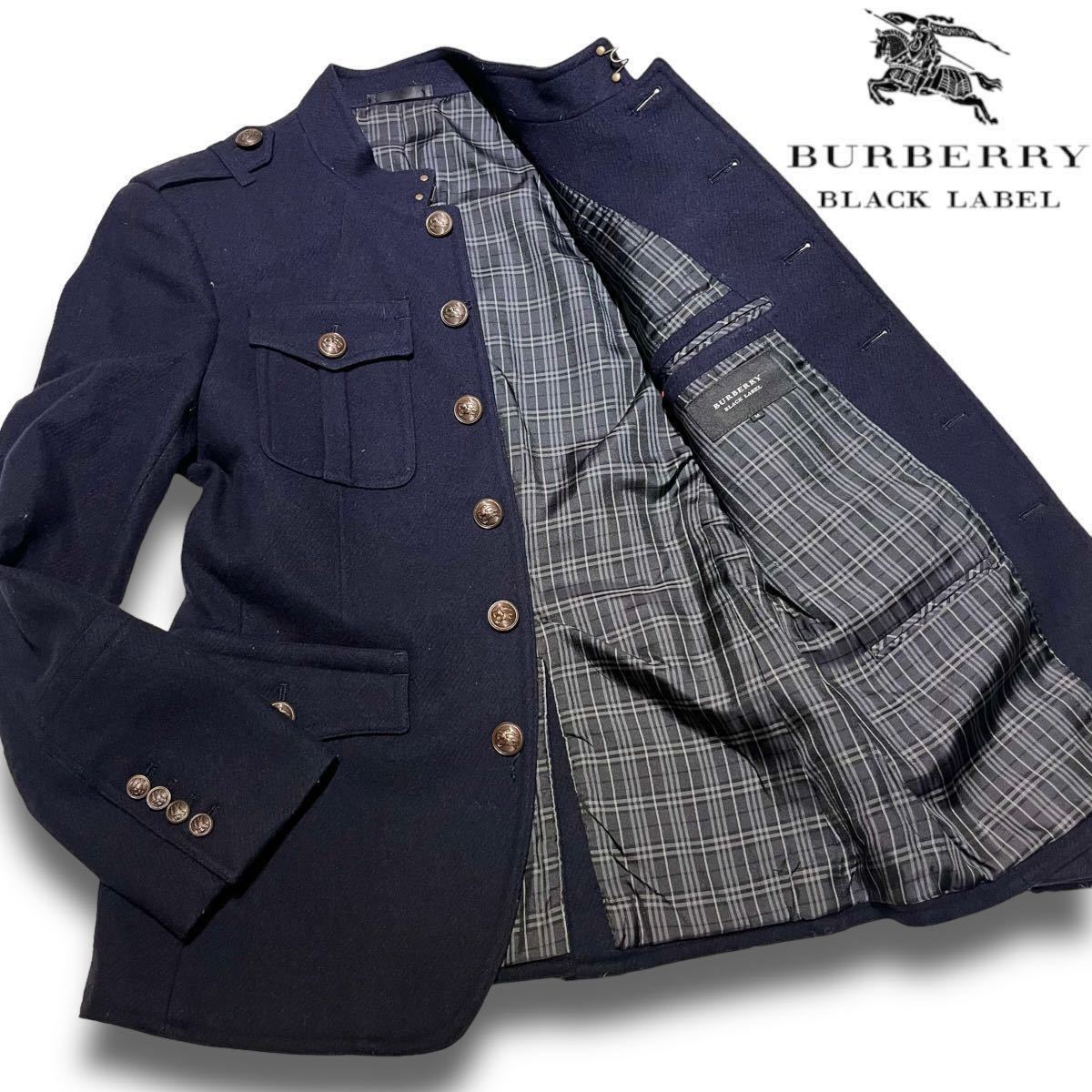 BURBERRY BLUE LABEL ナポレオンジャケット ウール 金ボタン-