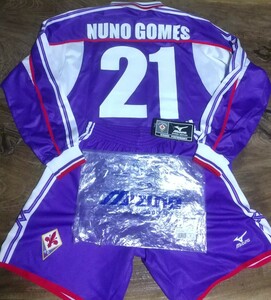 値下げ交渉 01-02 ACフィオレンティーナ 長袖 #21 ヌーノ・ゴメス MIZUNO MADE IN ITALY 検)2001 VIOLA FIORENTINA TOYOTA L/S NUNO GOMES