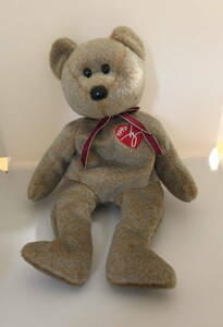 TY ビーニーベイビーズ1999 BEANIE BABIES Signature Bear！シグネチャーベア くま！タグはありません。