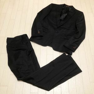 和19★ JUN MEN ジュンメン スーツ セットアップ テーラードジャケット パンツ S メンズ ブラック