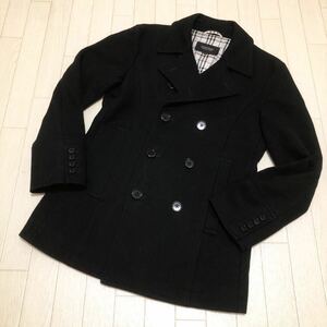 和20★ BURBERRY BLACK LABEL バーバリーブラックレーベル チェスターコート 裏地ノバチェック M メンズ ブラック