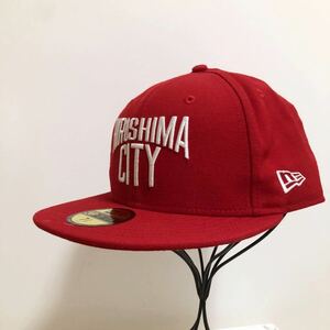 和20★① NEW ERA HIROSHIMA CITY ニューエラ 広島 キャップ 帽子 7 5/8 60.6cm メンズ レッド