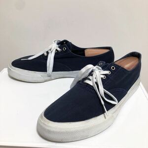 和21★① SPERRY TOP SIDER スペリー トップサイダー ローカット スニーカー シューズ 9 約27 メンズ ネイビー