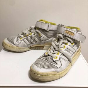 和22★① adidas FORUM MID BEACH アディダス ミドル スニーカー シューズ ベルクロ 26 メンズ ホワイト