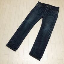 和23★ RED CARD BLUE WORK DENIM レッドカード デニムパンツ ジーンズ ボタンフライ 31 メンズ ブルー_画像1