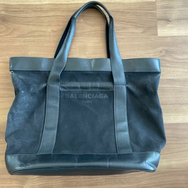 BALENCIAGA バレンシアガ デニムキャンバス トートバッグ 黒