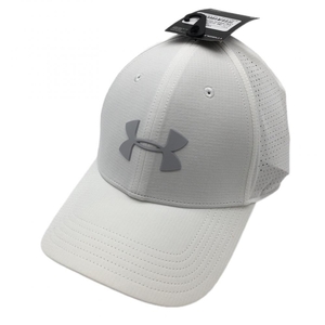 【新品】アンダーアーマー メッシュキャップ 白 ロゴ ゴルフウェア UNDER ARMOUR