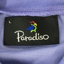 【超美品】パラディーゾ 長袖タートルネックシャツ パープル ハイネック アクリル混 メンズ L ゴルフウェア Paradiso_画像3