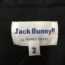 Jack Bunny ジャックバニー 長袖シャツ 黒 厚手 ボタンダウン レディース 2(L) ゴルフウェア_画像4