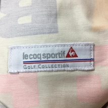 【超美品】ルコック スカート ベージュ×ピンク 英字総柄 カラフル レディース 13 ゴルフウェア le coq sportif_画像5