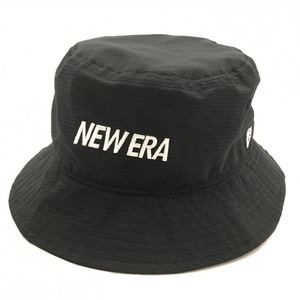 【超美品】ニューエラ ハット 黒×白 メッシュ生地 ロゴ刺しゅう レディース SMALL/MEDIUM ゴルフウェア New Era