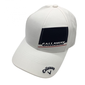 【新品】キャロウェイ キャップ 白×ネイビー ロゴ刺しゅう FR ゴルフウェア Callaway