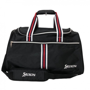 スリクソン 2WAYボストンバッグ 黒 持ち手ボーダー ストラップ付きゴルフ SRIXON