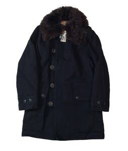 nudie jeans ヌーディージーンズ SWEDISH ARMY COAT 襟ファー 内ボア ジャケット アーミーコート コットンキャンバス ブラック 黒 メンズ M