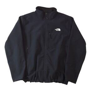 THE NORTH FACE ノースフェイス ソフトシェル ポリエステル ジャケット ブラック メンズ XL (ma)