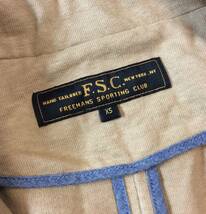 FSC FREEMANS SPORTING CLUB フリーマンズスポーティングクラブ テーラードジャケット USA製 コットン ベージュ系 メンズ XS _画像5