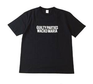 美品 ワコマリア WACKO MARIA GUILTY PARTIES ロゴプリント 半袖Tシャツ ブラック 黒 XL