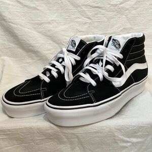 VANS バンズ SK8-HI PLATFORM 2.0 スニーカー サイズ25.5cm 黒白 型番VN0A3TKN6BT 厚底