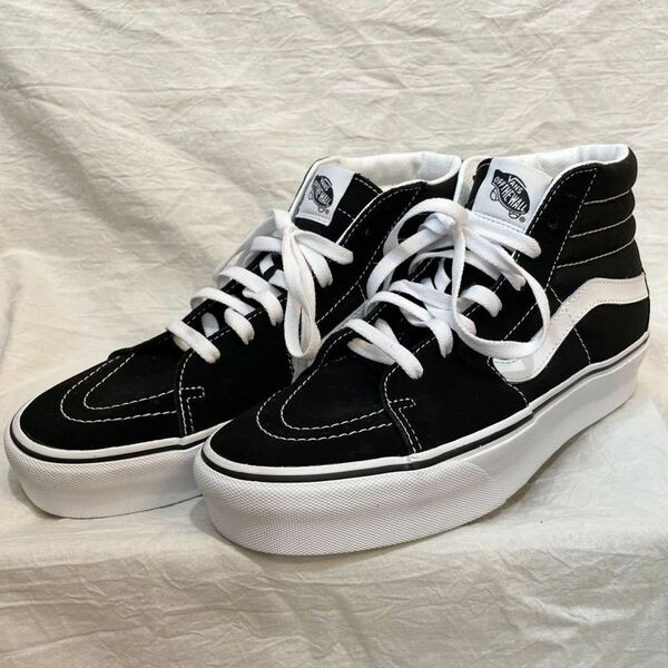 VANS バンズ SK8-HI PLATFORM 2.0 スニーカー サイズ25.5cm 黒白 型番VN0A3TKN6BT 厚底