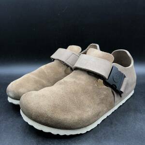 M1305 良品 BIRKENSTOCK ビルケンシュトック LONDON TECH ロンドンテック スエードシューズ 39/25.0cm相当 ブラウン 茶 靴 スリッポン