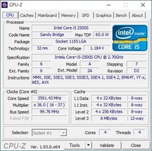 INTEL LGA1155 i5-2500S 2.70GHz SR009 即決! 43_027_画像2