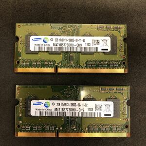 SAMSUNG PC3-10600S DDR3 2 sheets 2GB( total 4GB)