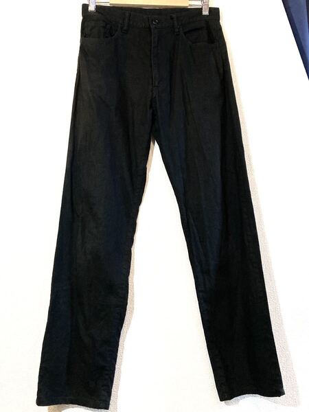 UNITED ARROWS☆パンツ☆無地☆リネン☆コットン☆麻混紡☆ユナイテッドアローズ☆日本製☆定価12,000円☆ブラック☆黒