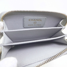 シャネル （CHANEL） ラムスキン マトラッセ クラシック ジップ コインパース カードケース 小銭入れ AP0216 ペールブルー（新品）_画像4