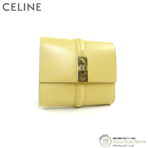 Celine Small Wallet 16 Case Compact Compact Fold Wallet 10F52 Полиз (красота) Используется
