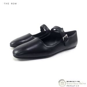 ザ・ロウ （The Row） Ava レザー フラット シューズ ローヒール パンプス 靴 F1003 ブラック ＃37（新品）