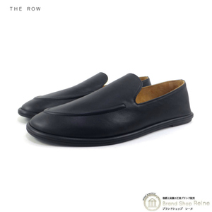  The * low (The Row) Canal leather flat shoes low heel Loafer shoes F1258 black #38( new goods )