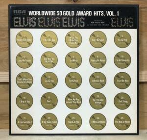 □□9-LP【07615】-【国内盤】ELVIS PRESLEY豪華決定盤エルヴィス・プレスリー ★WORLDWIDE 50 GPLD AWARD HITS,VOL.1