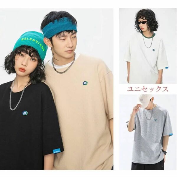 新品　MACOKING 半袖　七分袖　シャツ　韓国　男女兼用　Tシャツ