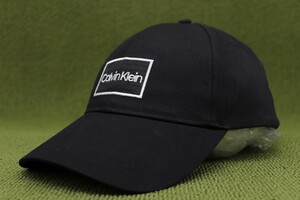 新品並行正規 カルバンクライン CALVIN KLEIN キャップ 帽子 黒 ブラック コットン FREESIZE 管理No4Dm