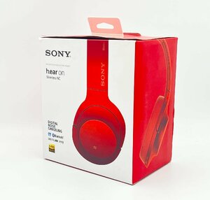  Sony noise cancel ring stereo headset sina bar red MDR-100ABN/R