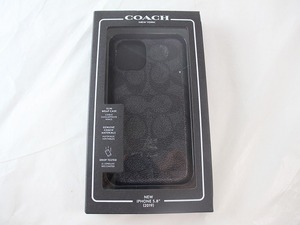 コーチ　COACH　★　アイフォンケース　iPhone11 Pro 　★　5，8インチ用　★　ブラック　シグネチャー　送料無料　8436