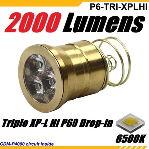 [B]Triple Cree XP-L HI P60 LED Drop-in Module【新品】バルブ フラッシュ タクティカル ライト surefire Fenix Olight Gentos MAG LENSER