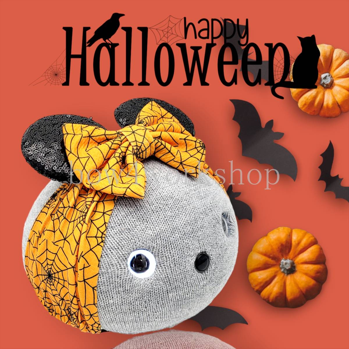 Accesorios hechos a mano de NICOBO: Cinta de Halloween con orejas, de coser, bordado, Producto terminado, otros
