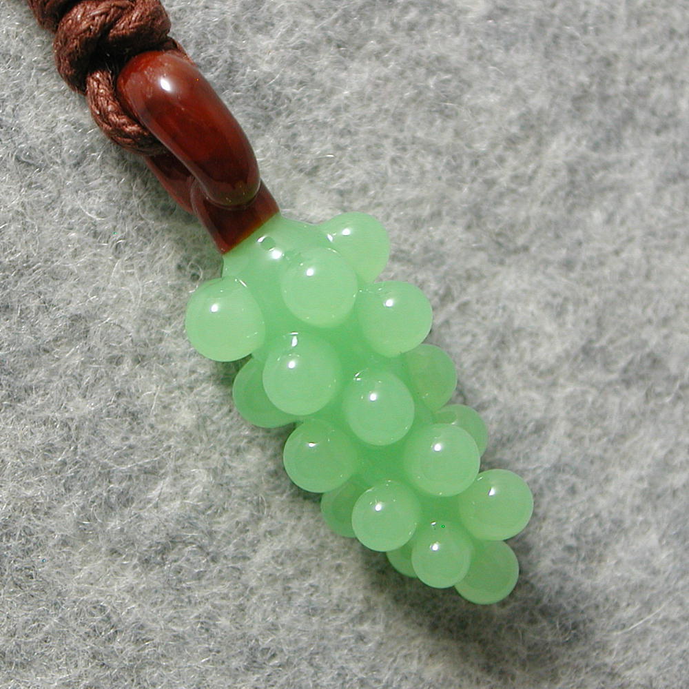 aozora★Handmade glass dragonfly ball★Grape (yellow-purple)★2289, handmade, Accessories (for women), necklace, pendant, choker