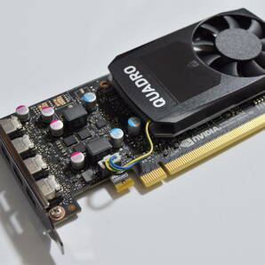ほぼ新品 NVIDIA Quadro P600 グラフィックカード PCI-Express ロープロファイル mini Displayport 4系統 4画面の画像1