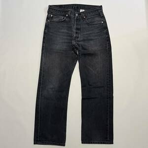 【W32 L30】 90s LEVI'S 501 サルファ ブラック デニムパンツ リーバイス ヴィンテージ 501 USA 80s 70s 60s ヒゲ 先染 USA アメリカ 製