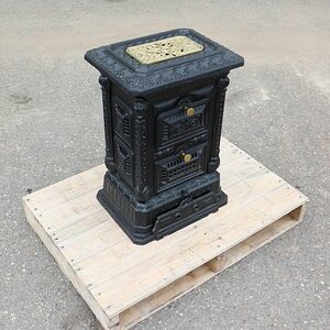 [ Niigata departure ] fireplace wood stove total length approximately 42cm× overall width approximately 31cm× total height approximately 62cm retro antique Frank Lynn stove . fire stove used delivery pickup 