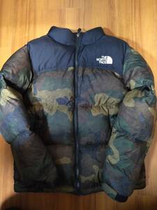 83 美品 クリーニング済 迷彩 カモ THE NORTH FACE ザ ノースフェイス キッズ Nuptse Jacket ノベルティーヌプシ ジャケット NDJ91864 