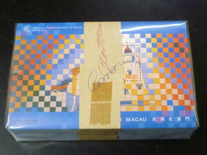 23L　A　卸売 官封　マカオ切手　1998年　アズレージョ　小型シート　10p　100枚束×3　計300枚　未使用　【額面 3000p】　※説明欄必読